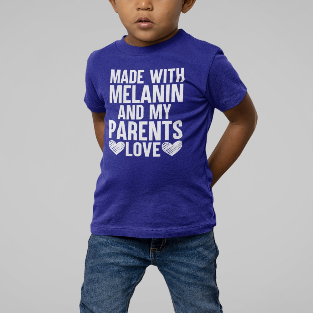 Made With Melanin And My Parents Love Youth T-Shirt